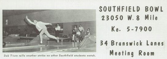 Southfield Bowl - Southfield High Year Book Ad (newer photo)